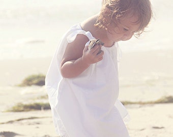 white beach dress for little girl