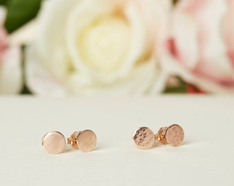 Gold Circle Stud Earrings, Gold Filled Posts, Small Gold Stud Earrings, Simple Post Earrings, Classic Studs, Minimal Jewelry,Gold Disk Studs