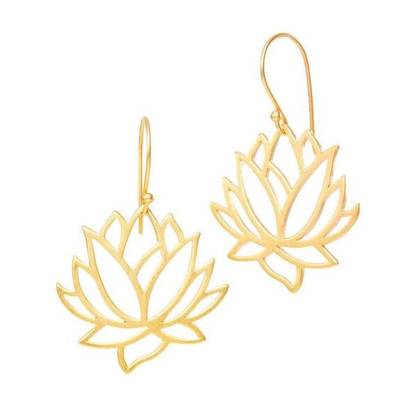 Lotus Earrings - Etsy