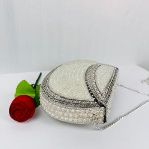 Handmade Pearl Beaded Clutch Bag: Indian Ethnic Sling Purse