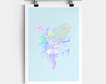 Art Print Botanical Floral Aesthetic Modern