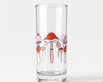 Set of 4 Mushroom Highball Drinking Glasses