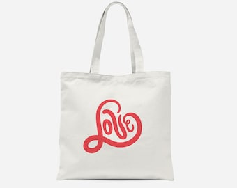 Love Lettering Heavy Cotton Tote