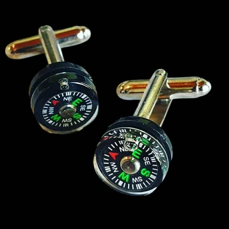 Compass Cufflinks - Etsy UK