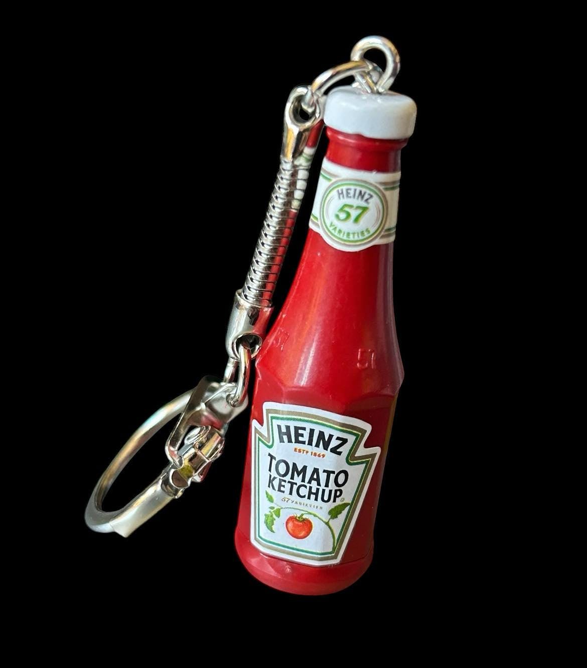 Tomato Ketchup Bottle Keyring - Red Sauce, Condiment, Miniature, Food ...