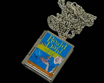 Big Friendly Giant Book Locket Necklace - Children, Story, Photo, Pendant, Personalised, Gift Boxed