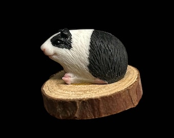 Guinea Pig Ring: Handmade, Adjustable, Silver Plated, Pet, Jewelry, Gift Boxed, Miniature