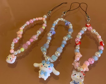 Three pack of kawaii phone charms