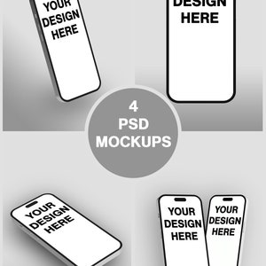 Fully Customizable PSD iPhone Mockups image 1