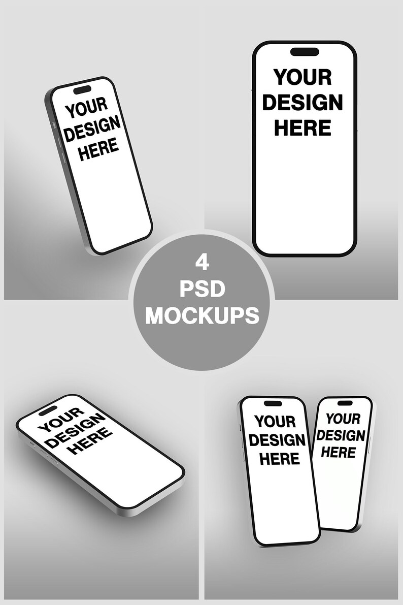 Fully Customizable PSD iPhone Mockups image 1