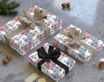 Rollos de papel para envolver regalos de invierno, 1 pieza