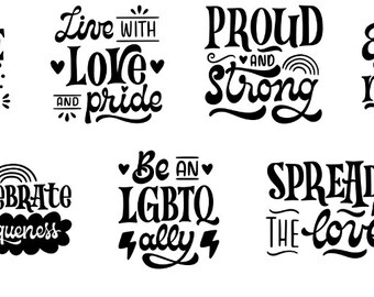 LGBTIQ Pride PNG-Vector Pack - 8 Pcs