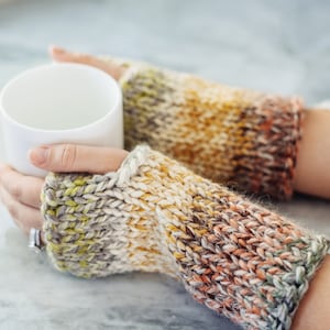 Fingerless Knit Gloves, Cozy Knits,  Winter Gloves, Knitwear, Computer Gloves, Gifts for Her, Stocking Stuffers