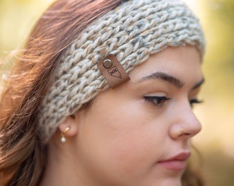 Cozy Knit Headband, Chunky Knit Ear Warmer, Winter Earmuffs, Cozy Aesthetic