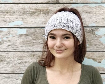 Messy Bun Beanie, Ponytail Hat, Ponytail Beanie, Hat for Ponytail, Gifts for Her