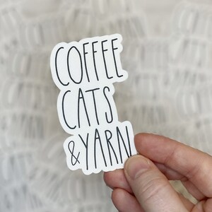 Coffee Cats and Yarn sticker