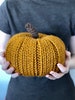 Knit Chunky Pumpkins, Thanksgiving Table Decor, Fall Table, Pumpkin Decor, Autumn Decor, Fall Decor, Farmhouse Pumpkin, Mustard Orange 