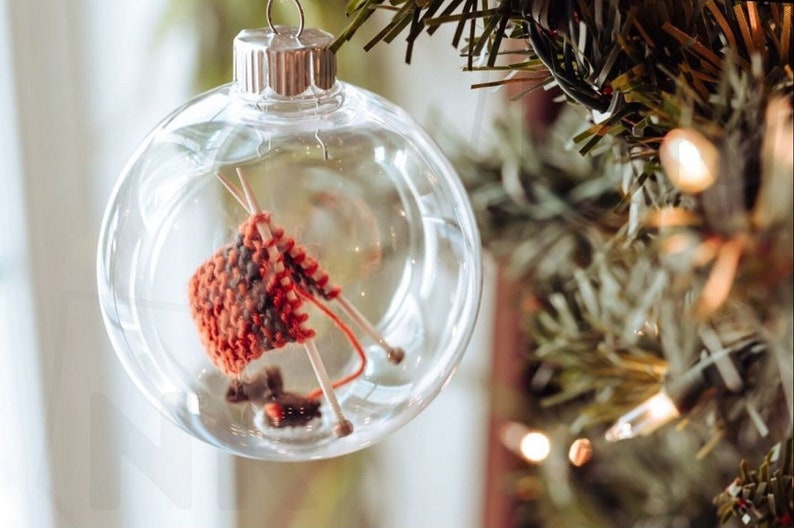 Knitting Ornament, Knitter Gift, Christmas Ornament, Knitting Gift, Holiday Decor, Christmas Decor, 2024 Ornament, Gifts for Knitters image 1