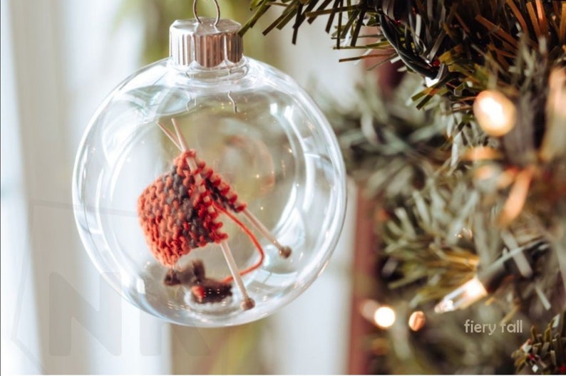 Red Knitting Ornament