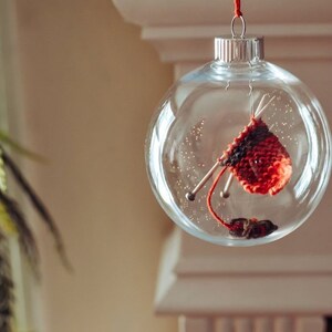 Red Knitting Ornament