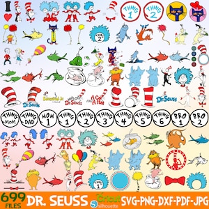 3490+ Dr. Seuss-Dateien, Dr. Seuss-Svg, Dr. Seuss-Png, Dr. Seuss-Zitate-Clipart Für Cricut-Vektorgrafik