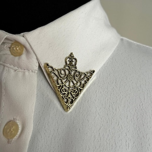 Triangular Collars Vintage Triangle Shirt Collar Brooch Green Bronz - Etsy
