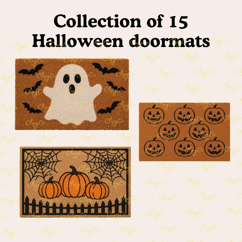 Doormat Flash Card.pdf Halloween Printable Dollhouse Doormat, Dollhouse Home Decor, Dollhouse ...