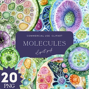 分子クリップアート、水彩画科学アート、生物学、化学細胞、透明な背景、科学イラスト、科学、細胞構造
