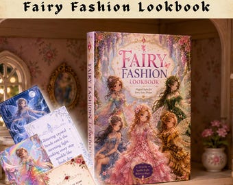 Fairy Fashion Lookbook Printable, Whimsical Fairycore Fashion Mini Book, Enchanted Princess Art