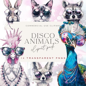 Disko Tier, transparente PNG, Funky Tiere Clipart, Diskokugel, Discokugel Clipart