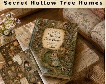 Woodland Animal Storybook, Printable Miniature Book, Cottagecore Dollhouse Decor | Mini Book Forest Tales