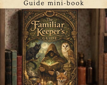 Miniature Familiar Care Guide Dollhouse Tiny Witch Book | Fantasy Mini Book PDF