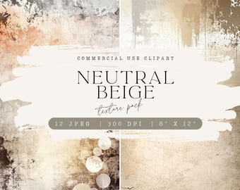Digitaal papier met beige gouden textuur: zachte neutrale fotoachtergrond (8 x 12 in jpeg), studioachtergrond