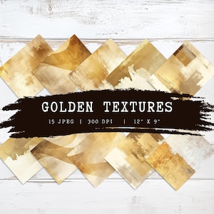 Gold und Beige Texture Digital Paper, Strukturhintergründe, Goldfolie