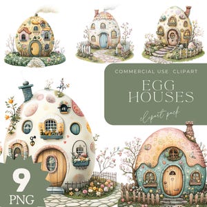 Clipart de Pascua, Clipart de casa de huevos Png, Pascua caprichosa, Clipart de casita, Clipart de decoración de guardería, PNG de búsqueda de Pascua, Cabaña de cuento de hadas