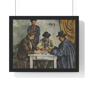 Paul Cezanne - The Card Players - Famous French Art Reproduction, Post-Impressionist Wall Decor