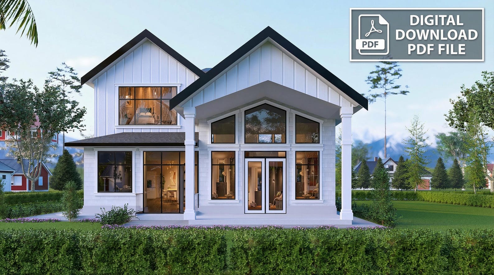Modern Farmhouse House Plan | 2-story Home, Basement, 1,601 Sqft ...
