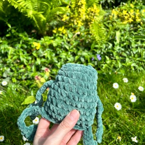 Cute Leggy frog Amigurumi Green frog plushie gehaakte knuffel handgemaakt afbeelding 5