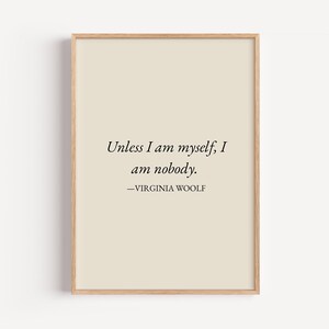 Virginia Woolf Wall Art Printable – Feminist Digital Poster, Minimalist Literary Quote, Empowering Home Office Decor, Typography Print Gift