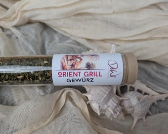 Mezcla de especias orientales para parrilla en tubo de ensayo – 12 g | Especias | Especias en tubo de ensayo | Rincón de delicatessen | Mezcla de hierbas