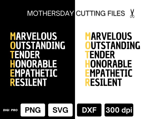Mothersday Cutting Files SVG, PNG, DXF - Mother's Day Special! | Mom Definition, for Mom, Mom Hero | Plotter File for Cricut & Silhouette