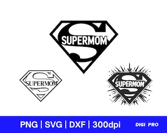 SUPERMOM - Mother's Day gift in 3 variations BUNDLE - Mother's Day Special! |  Superhero Mom, Love Mom, File for Cricut, Silhouette, clipart