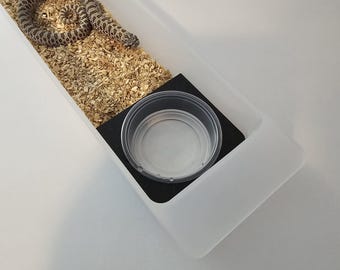 6er Set Wasserschalen für VE I80 Wannen. Hognose, Colubrid, kleine Schlangen und Geckos. 1,5 Unzen Wasser / Futterschale Vivarium Elektronik I-10 Rack