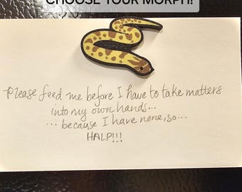 Süßer Hognose Kühlschrankmagnet mit Western Motiv. 3D gedruckter niedlicher Schlangen-Magnet.