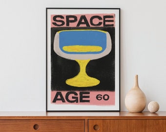 Kunstposter 60er 70er Jahre, Boho, Abstrakte Kunst, Interieur, Design, Bauhaus, Art Deco, Minimalismus, Mitte des modernen Jahrhunderts