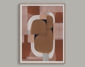 Kunst Poster Geometrische Formen VI, Boho, Abstrakte Kunst, Interior, Design, Bauhaus, Art deco, Mid modern century