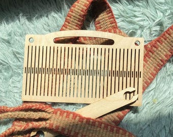 BORDEAG Métier à Tisser En Bois DIY 28x25 Cm - Kit Complet Avec 12 Couleurs De Laine Pour Adultes Et Débutants