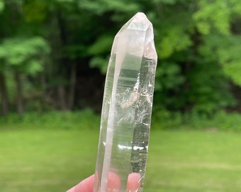 Diamantina Quartz, 9cm Clear Quartz Crystal, Long Straight Single Point, Brazil