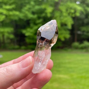 Smoky Amethyst Scepter Crystal, Small Enhydro, Goboboseb Namibia