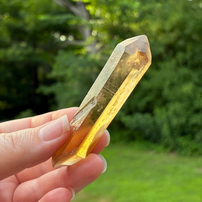 Natural Citrine Crystal, Doubly Terminated, Zambia, 7.7cm, 31gr image 10